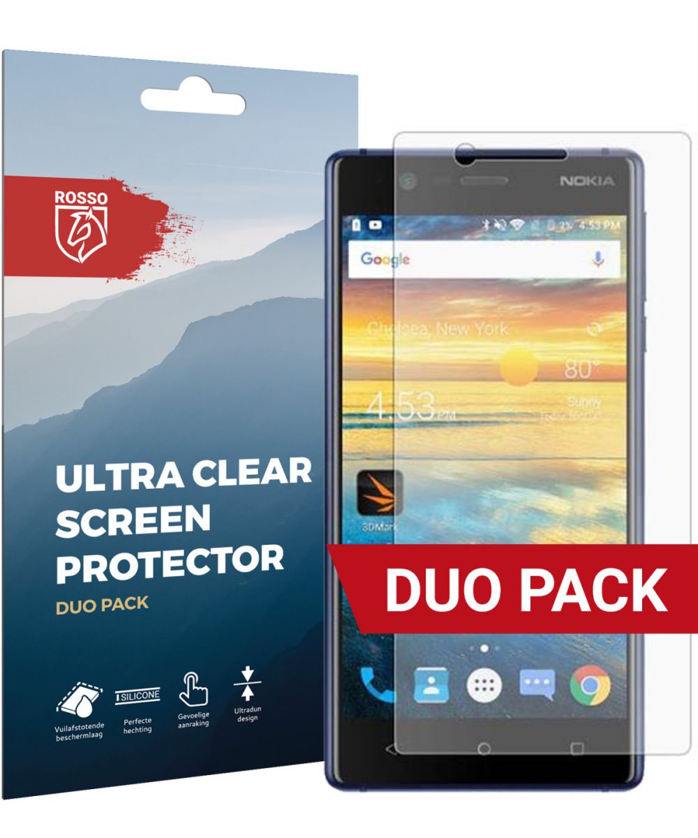 Rosso Nokia 3 Ultra Clear Screen Protector Duo Pack afbeelding 1