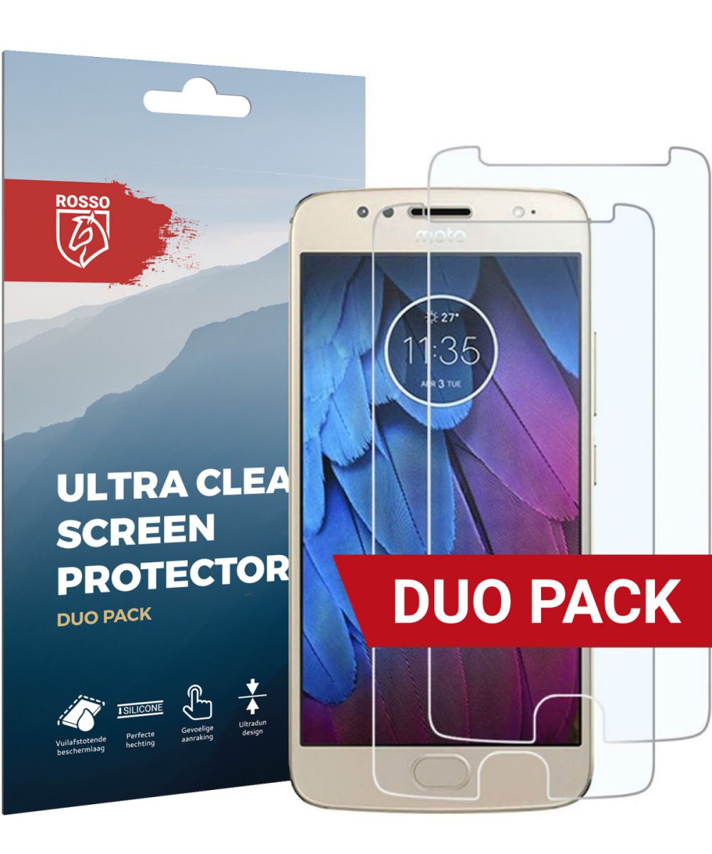 Rosso Motorola Moto G5S Ultra Clear Screen Protector Duo Pack afbeelding 1