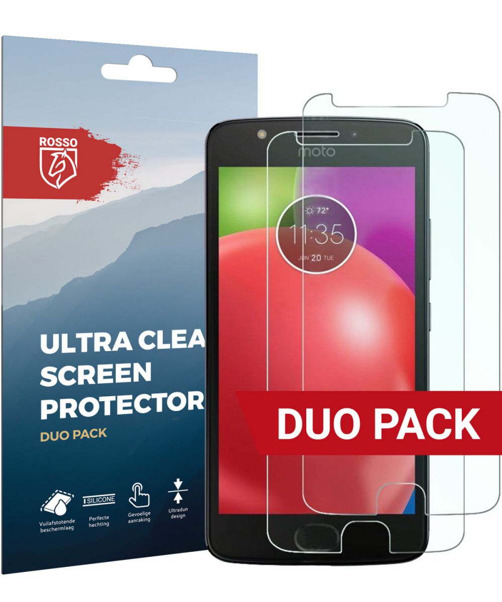 Rosso Motorola Moto E4 Plus Ultra Clear Screen Protector Duo Pack afbeelding 1