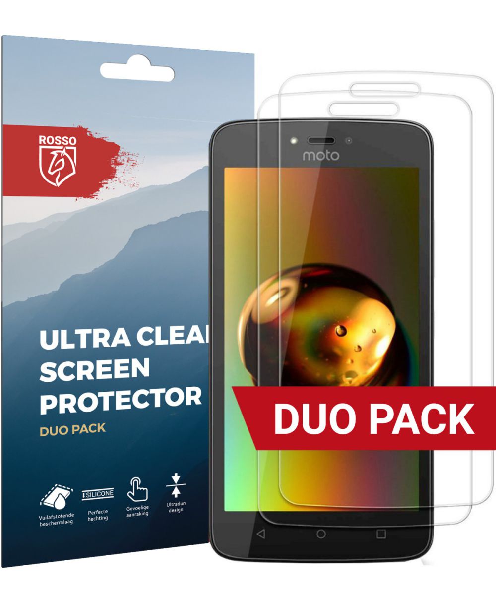 Rosso Motorola Moto C Plus Ultra Clear Screen Protector Duo Pack afbeelding 1