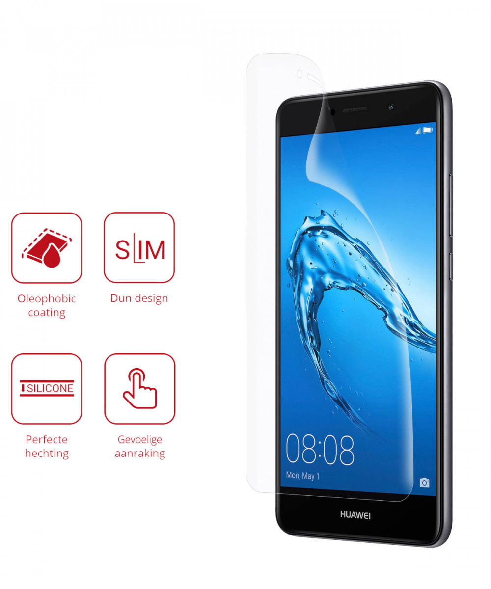 Rosso Huawei Y7 2017 Ultra Clear Screen Protector Duo Pack afbeelding 2