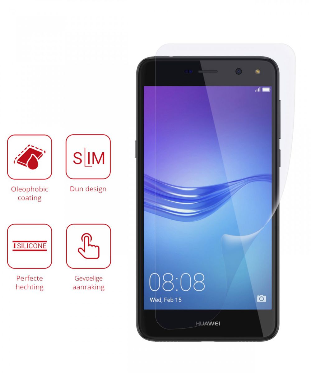 Rosso Huawei Y6 2017 Ultra Clear Screen Protector Duo Pack afbeelding 2