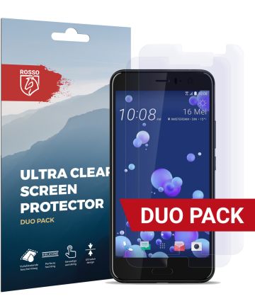 Rosso HTC U11 Ultra Clear Screen Protector Duo Pack Screen Protectors