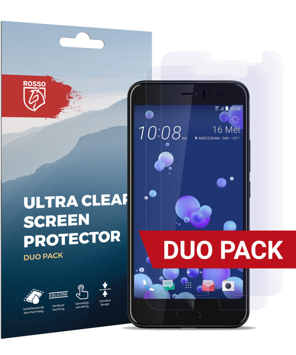 Rosso HTC U11 Ultra Clear Screen Protector Duo Pack afbeelding 1
