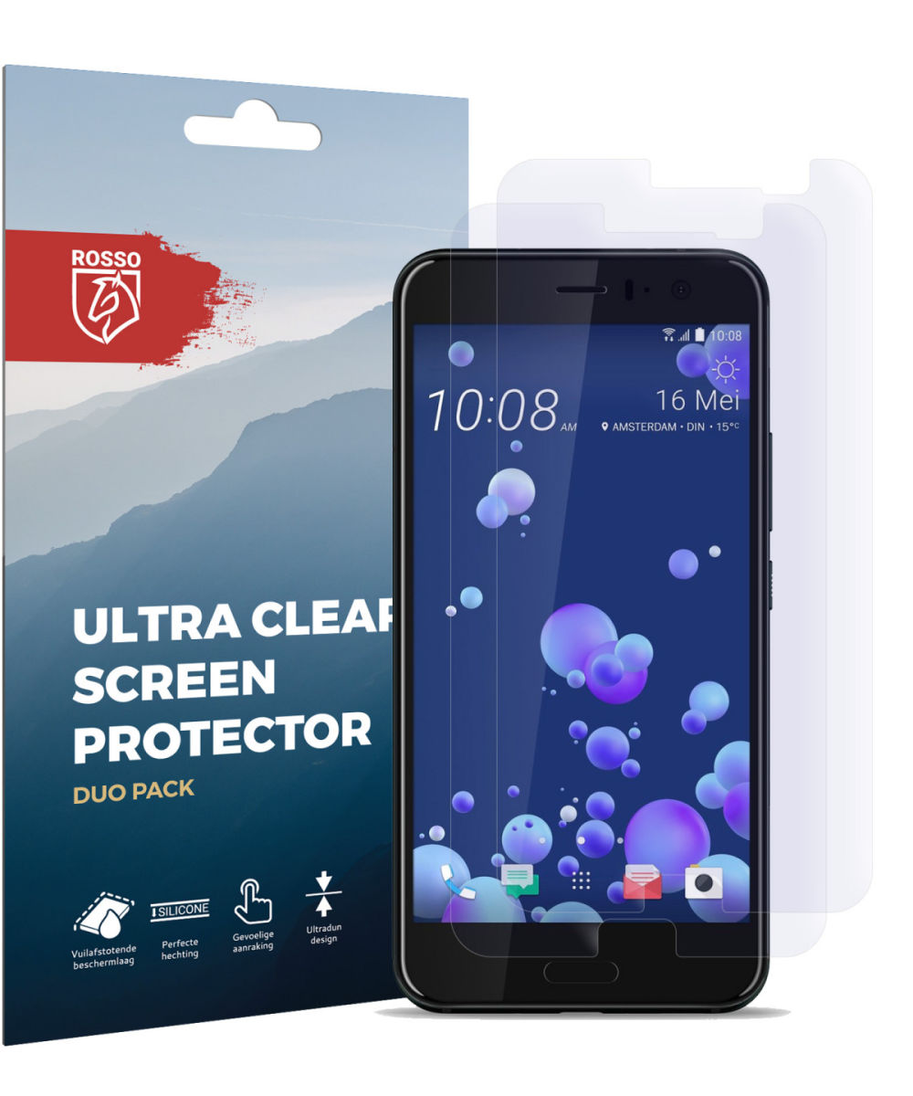 Rosso HTC U11 Ultra Clear Screen Protector Duo Pack afbeelding 10