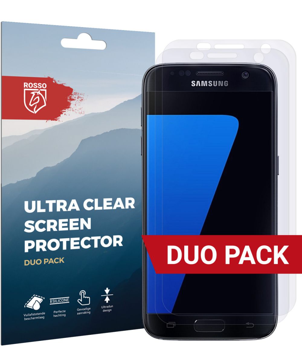 Rosso Samsung Galaxy S7 Edge Ultra Clear Screen Protector Duo Pack afbeelding 1