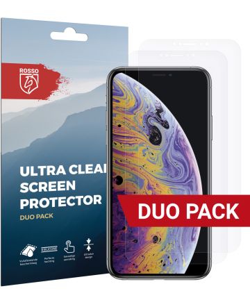 Rosso Apple iPhone X / XS Ultra Clear Screen Protector Duo Pack Screen Protectors