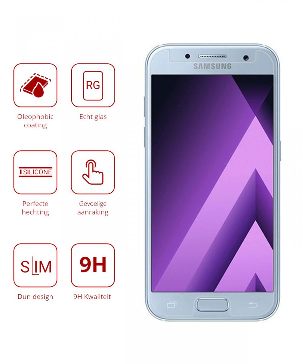Rosso Samsung Galaxy A3 2017 9H Tempered Glass Screen Protector afbeelding 2