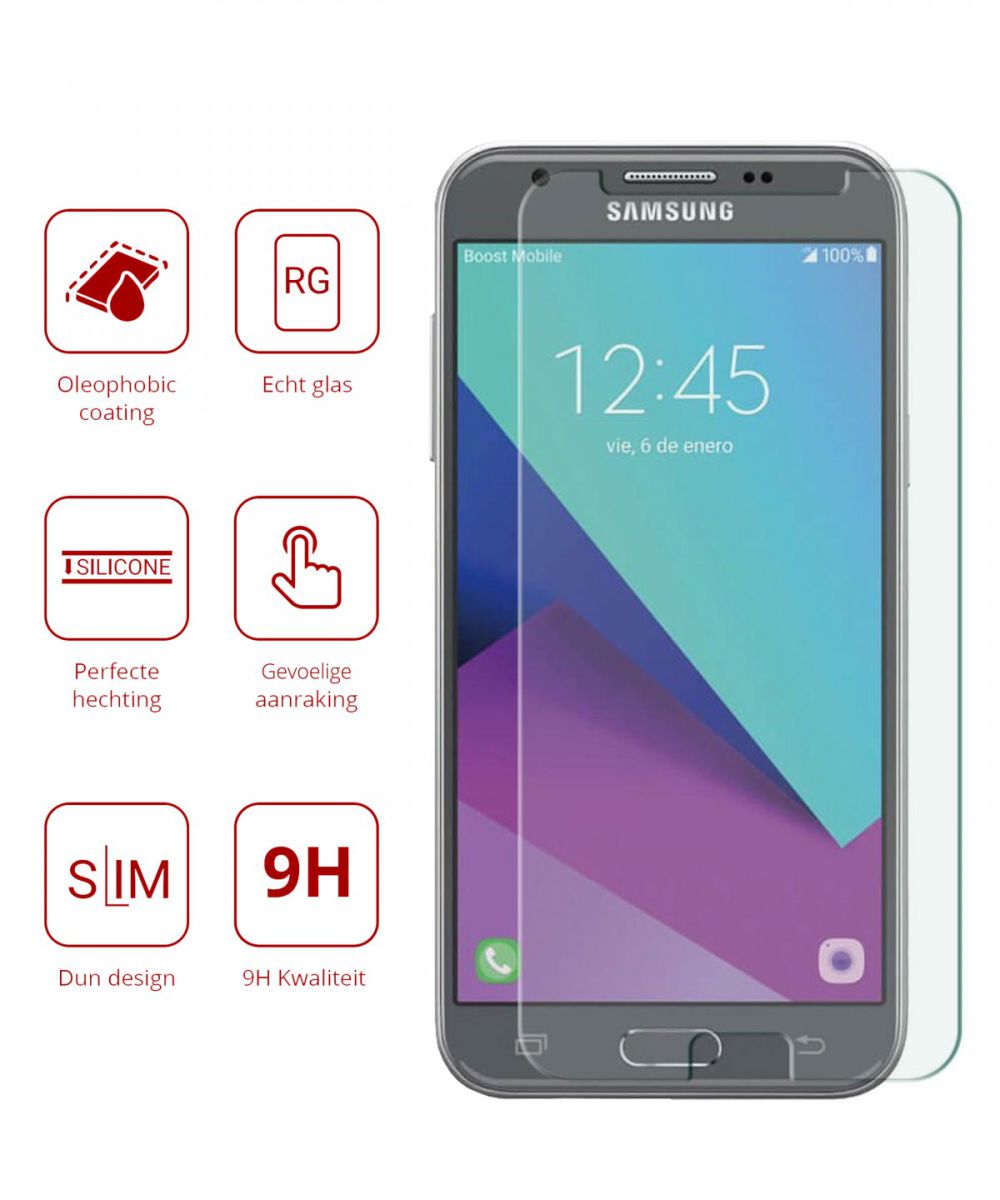 Rosso Samsung Galaxy J3 2017 9H Tempered Glass Screen Protector afbeelding 2