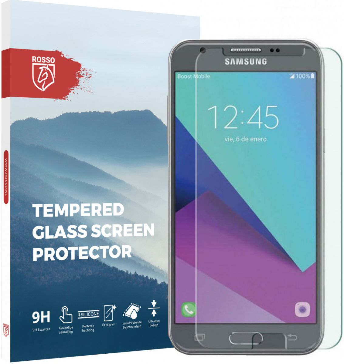 Rosso Samsung Galaxy J3 2017 9H Tempered Glass Screen Protector afbeelding 1
