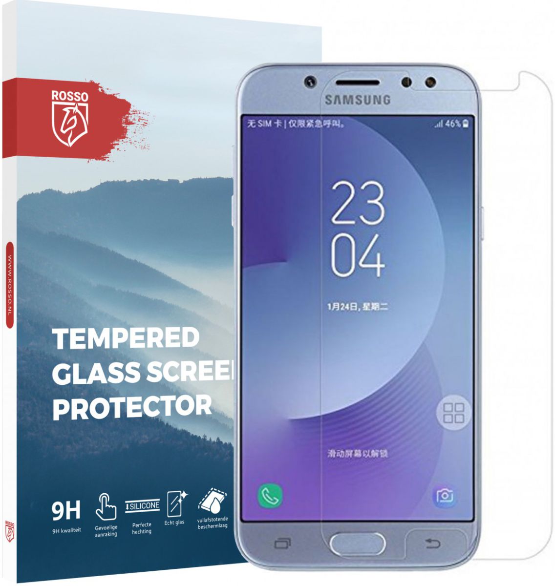 Rosso Samsung Galaxy J7 2017 9H Tempered Glass Screen Protector afbeelding 1