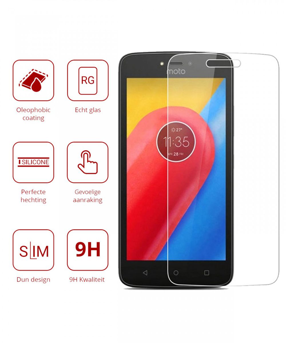 Rosso Motorola Moto C Plus 9H Tempered Glass Screen Protector afbeelding 2