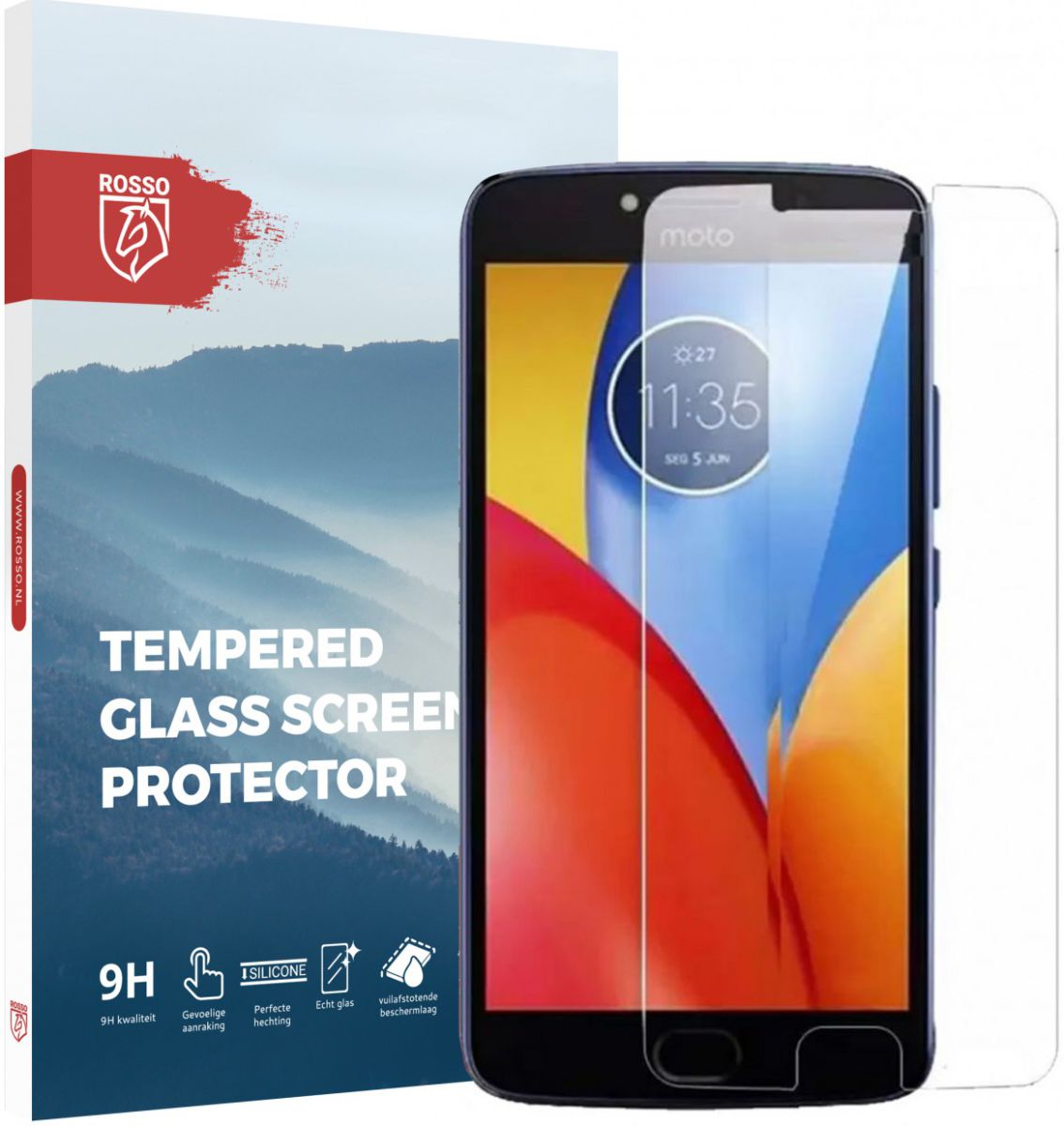 Rosso Motorola Moto E4 9H Tempered Glass Screen Protector afbeelding 1
