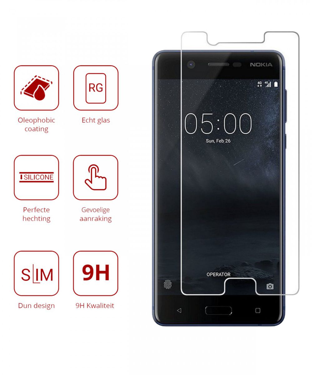 Rosso Nokia 5 9H Tempered Glass Screen Protector afbeelding 2