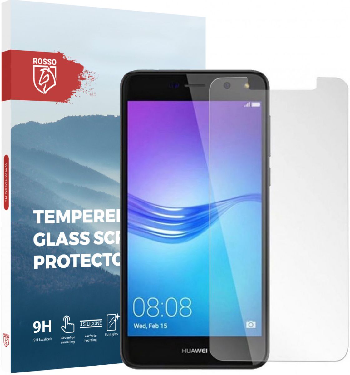 Rosso Huawei Y6 2017 9H Tempered Glass Screen Protector afbeelding 1
