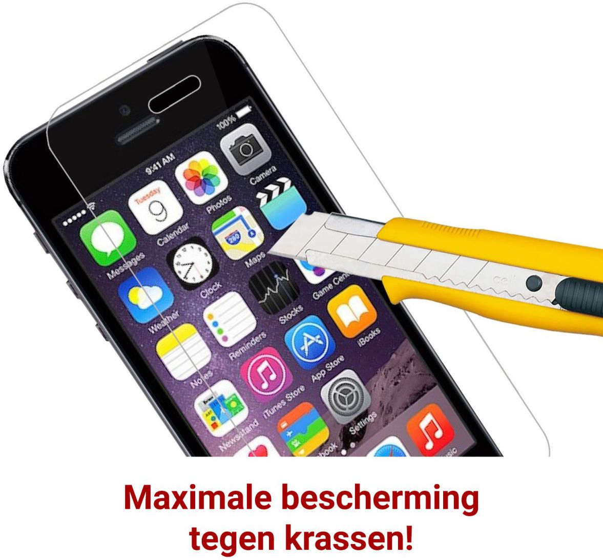 Rosso Apple iPhone 5C / 5S / 5 / SE 9H Tempered Glass Screen Protector afbeelding 3