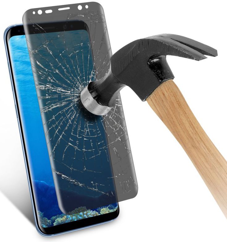Samsung Galaxy S8 Privacy Tempered Glass screen protector Transparant afbeelding 3