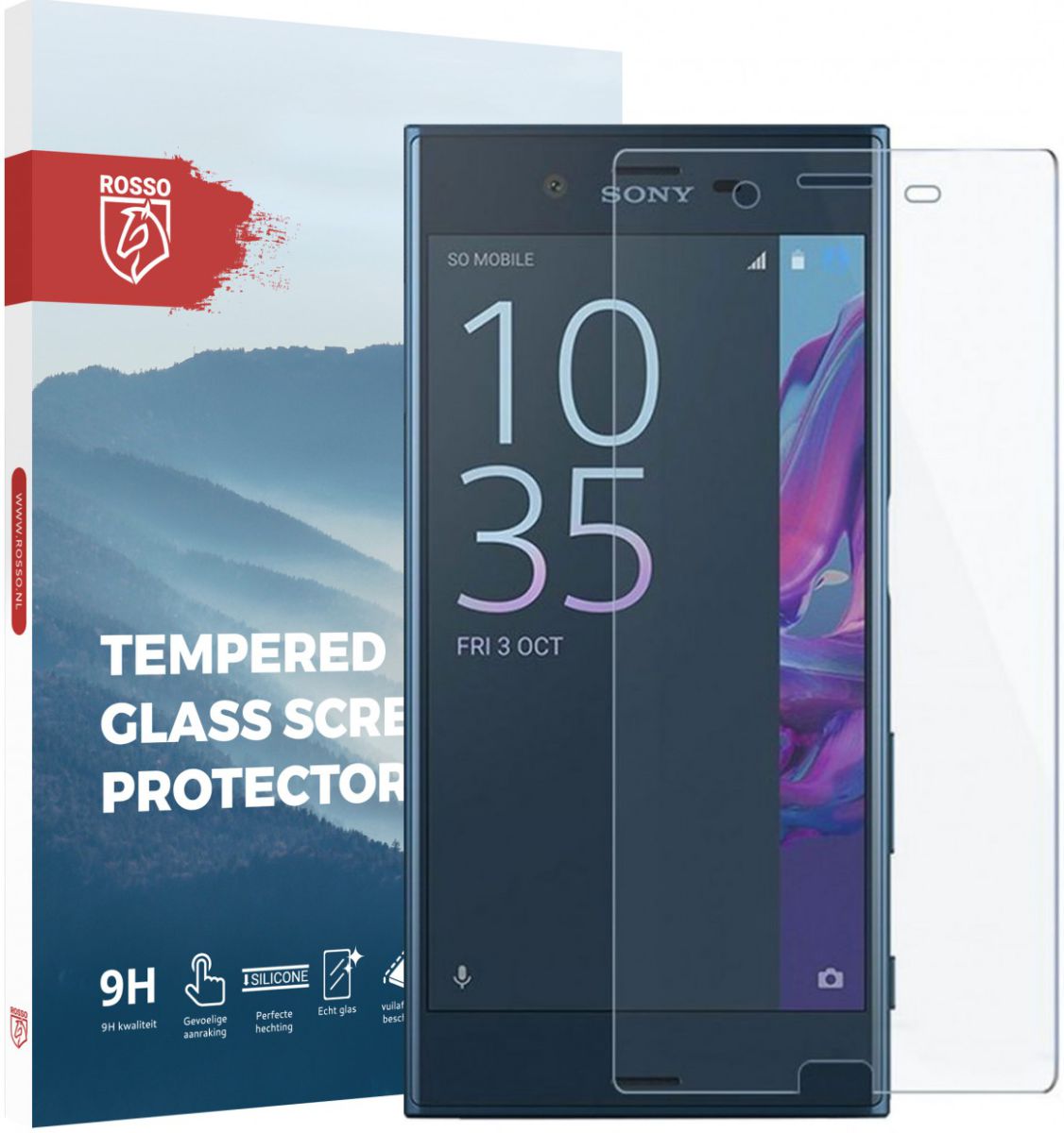 Rosso Sony Xperia XZ1 9H Tempered Glass Screen Protector afbeelding 1