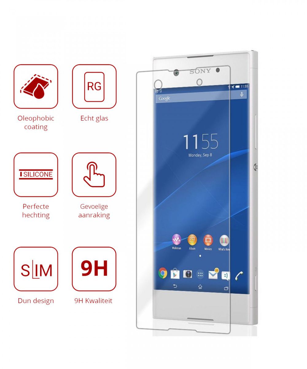 Rosso Sony Xperia XA1 Plus 9H Tempered Glass Screen Protector afbeelding 2