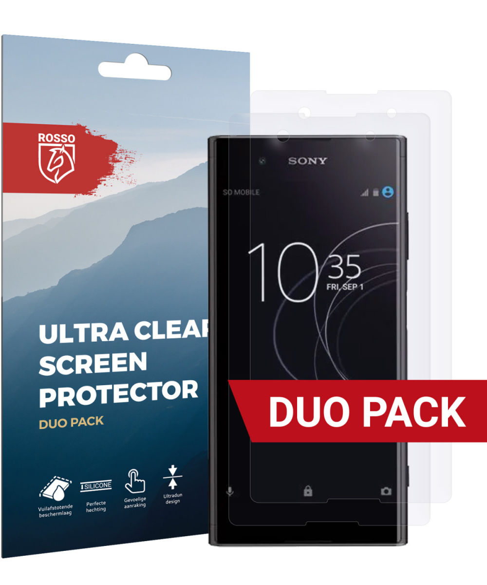 Rosso Sony Xperia XA1 Plus Ultra Clear Screen Protector Duo Pack afbeelding 1