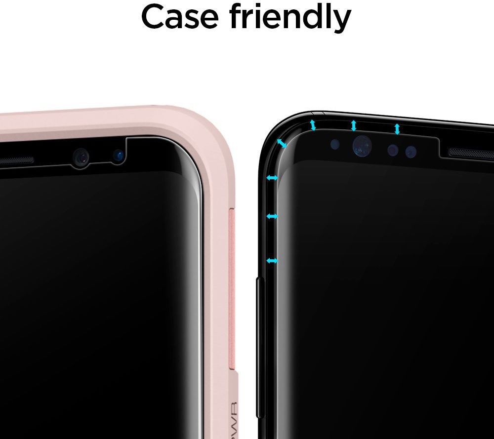Spigen Curved Galaxy S8 Case Friendly Screen Protector afbeelding 2