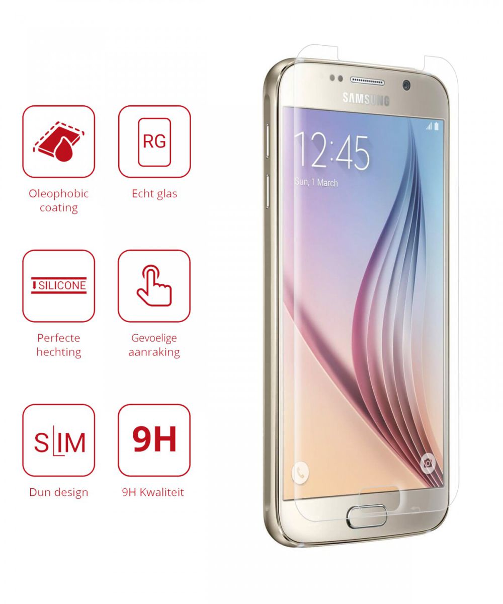 Rosso Samsung Galaxy S6 9H Tempered Glass Screen Protector afbeelding 2