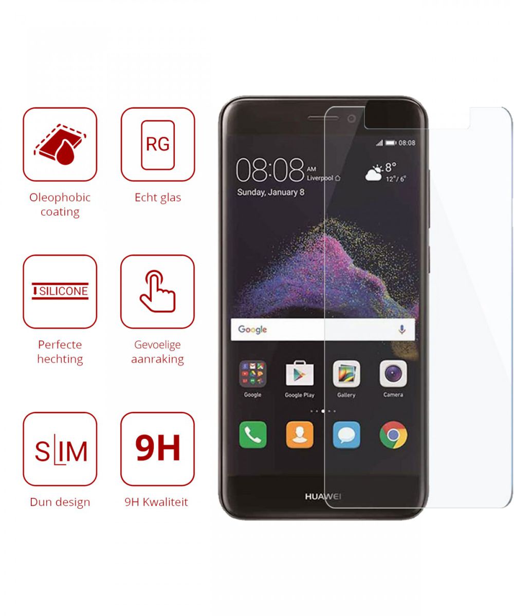 Rosso Huawei P8 Lite (2017) 9H Tempered Glass Screen Protector afbeelding 2