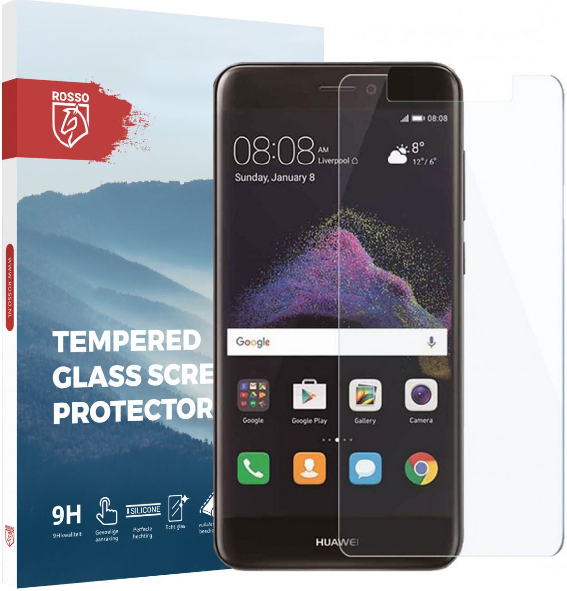 Rosso Huawei P8 Lite (2017) 9H Tempered Glass Screen Protector afbeelding 1
