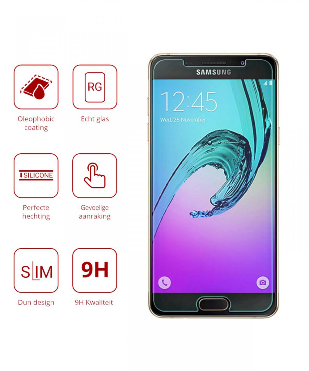 Rosso Samsung Galaxy A5 (2016) 9H Tempered Glass Screen Protector afbeelding 2
