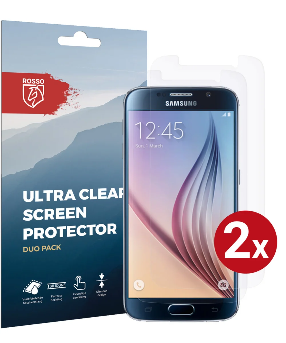 Rosso Samsung Galaxy S6 Ultra Clear Screen Protector Duo Pack afbeelding 1