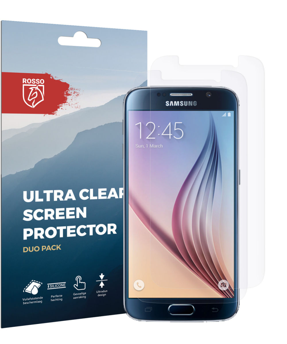 Rosso Samsung Galaxy S6 Ultra Clear Screen Protector Duo Pack afbeelding 9