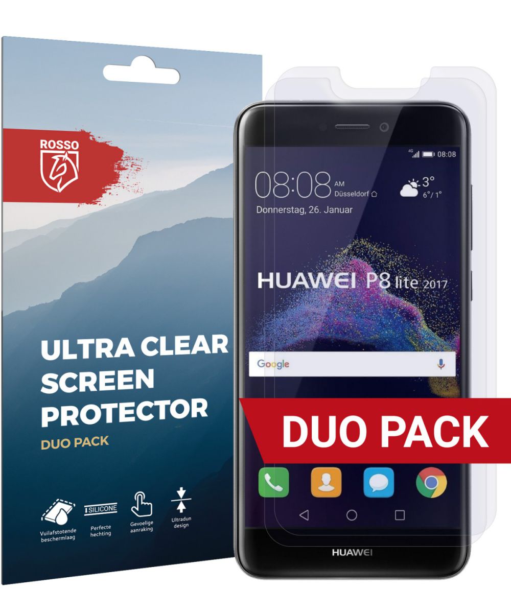 Socialistisch bruid Missie Rosso Huawei P8 Lite (2017) Ultra Clear Screen Protector Duo Pack |  GSMpunt.nl