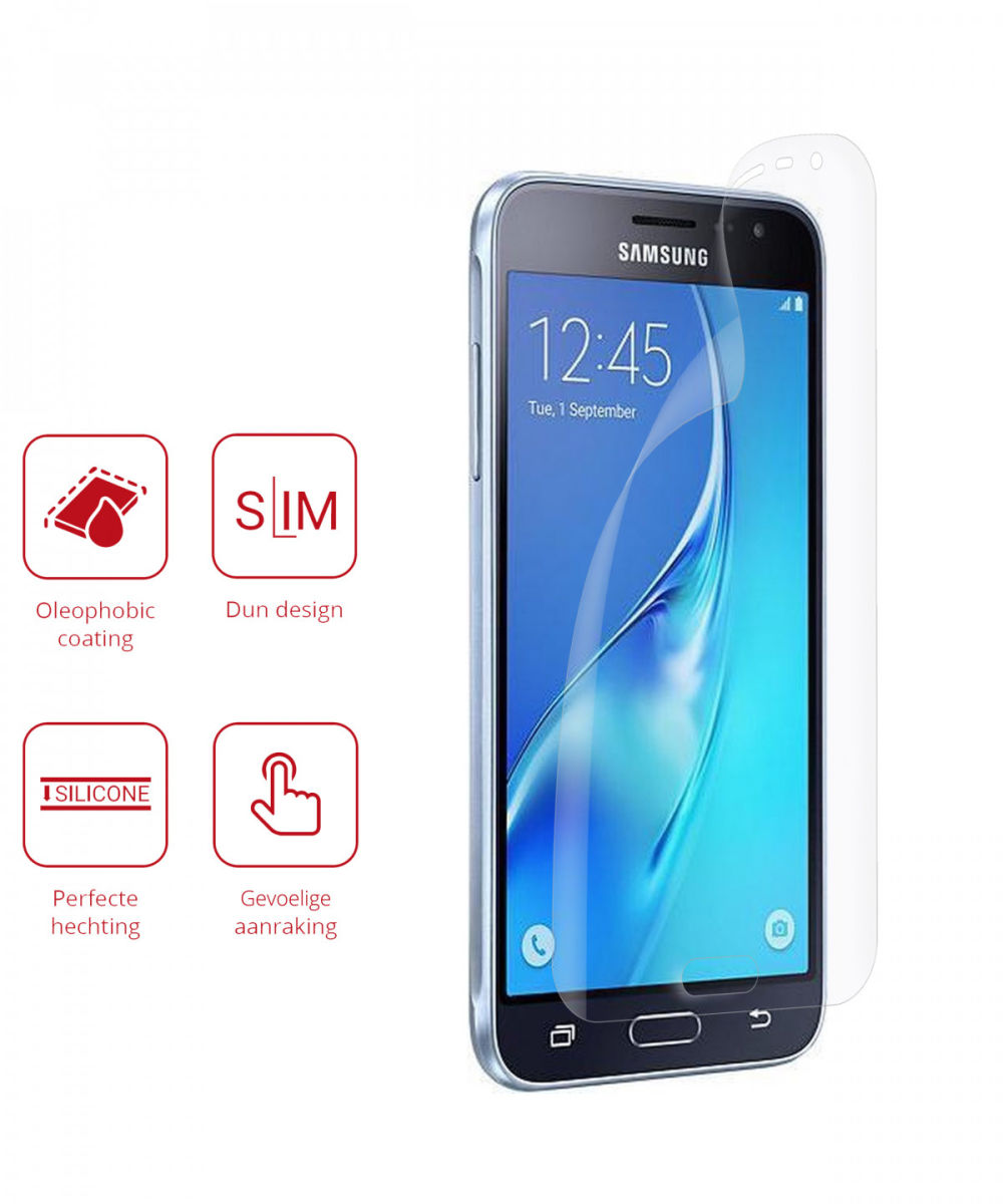 Rosso Samsung Galaxy J3 (2016) Ultra Clear Screen Protector Duo Pack afbeelding 2