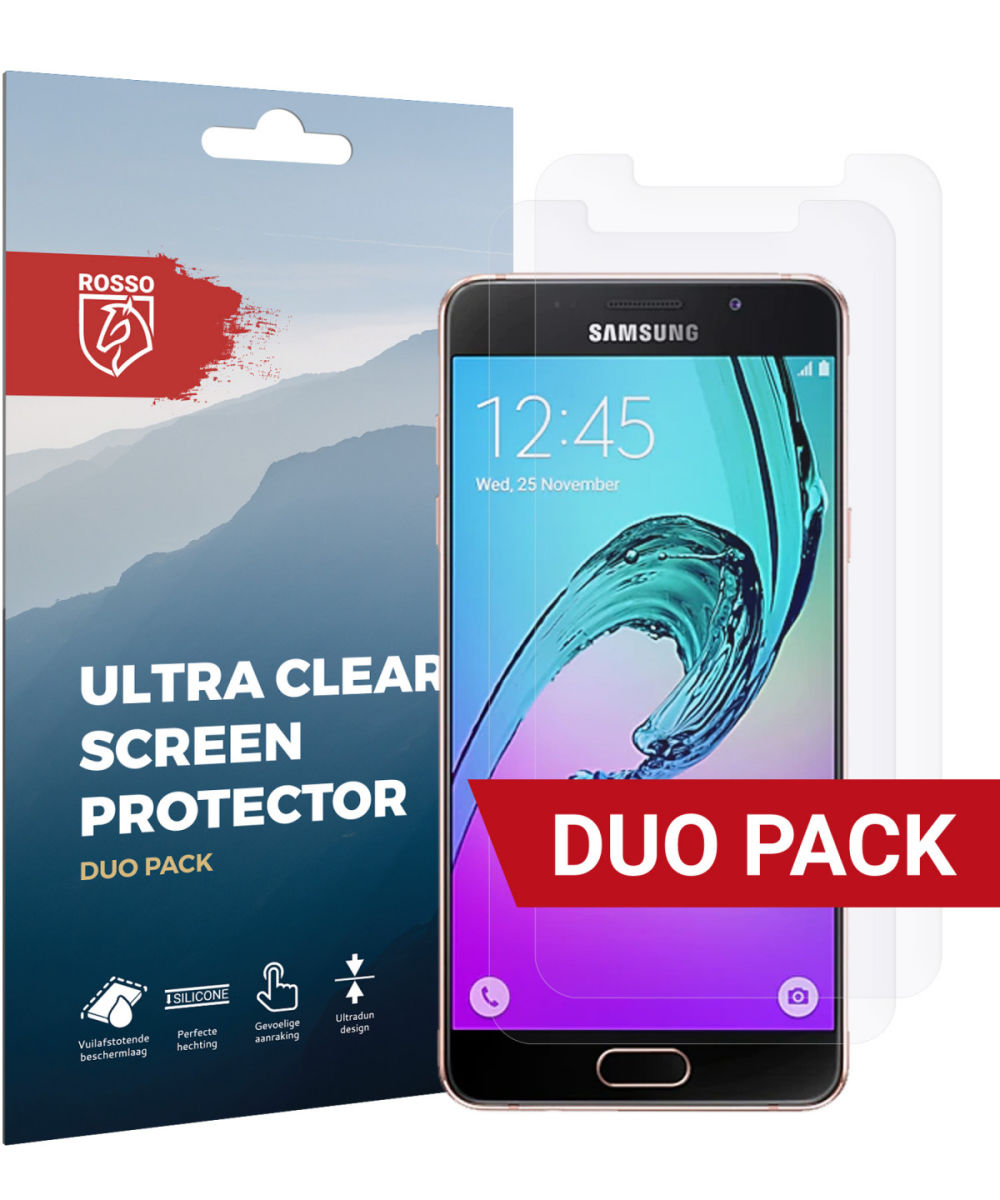 Rosso Samsung Galaxy A5 (2016) Ultra Clear Screen Protector Duo Pack afbeelding 1