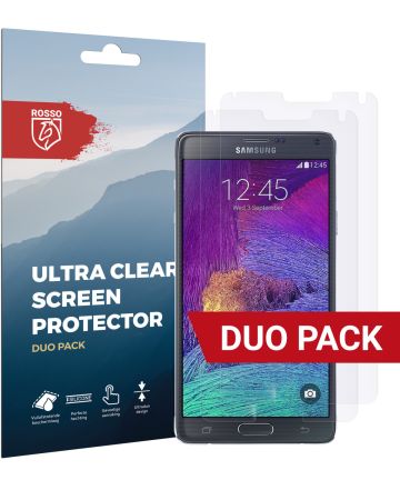 Rosso Samsung Galaxy Note 4 Ultra Clear Screen Protector Duo Pack Screen Protectors