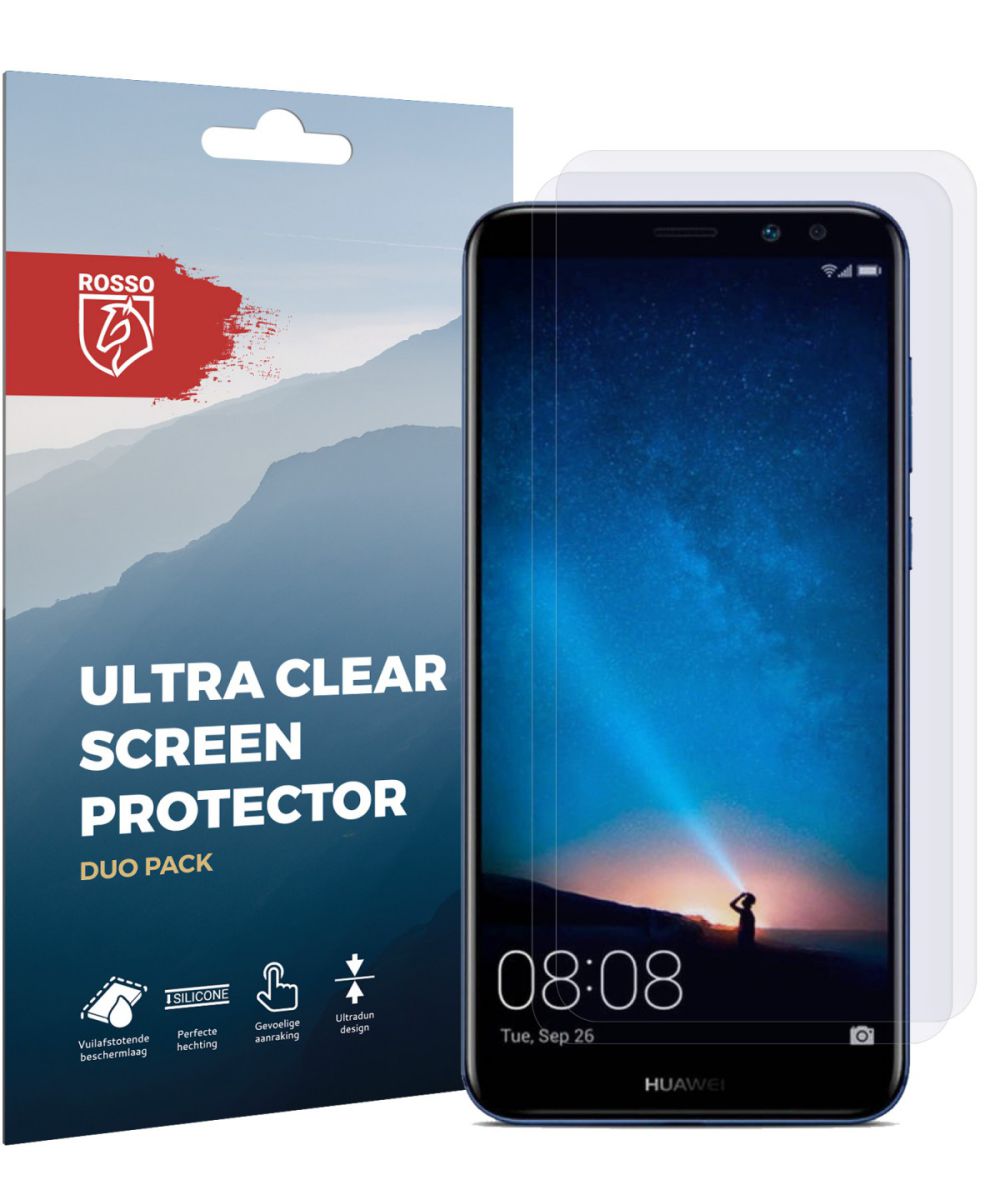 Rosso Huawei Mate 10 Lite Ultra Clear Screen Protector Duo Pack afbeelding 6