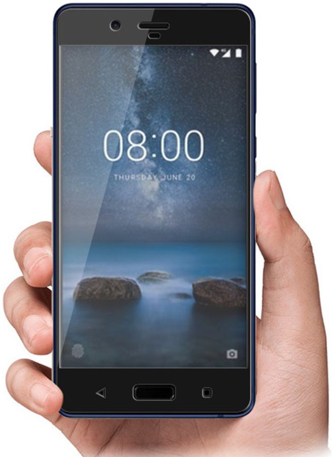 Rosso Nokia 8 9H Tempered Glass Screen Protector Zwart afbeelding 2