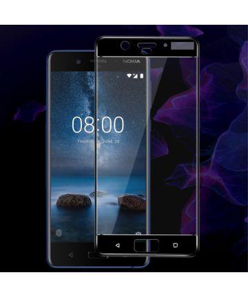 Nokia 8 Volledig Dekkende Tempered Glass Screen Protector Zwart Screen Protectors
