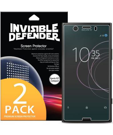 Ringke ID Full Cover Screen Protector Sony Xperia XZ1 Compact [2-Pack] Screen Protectors