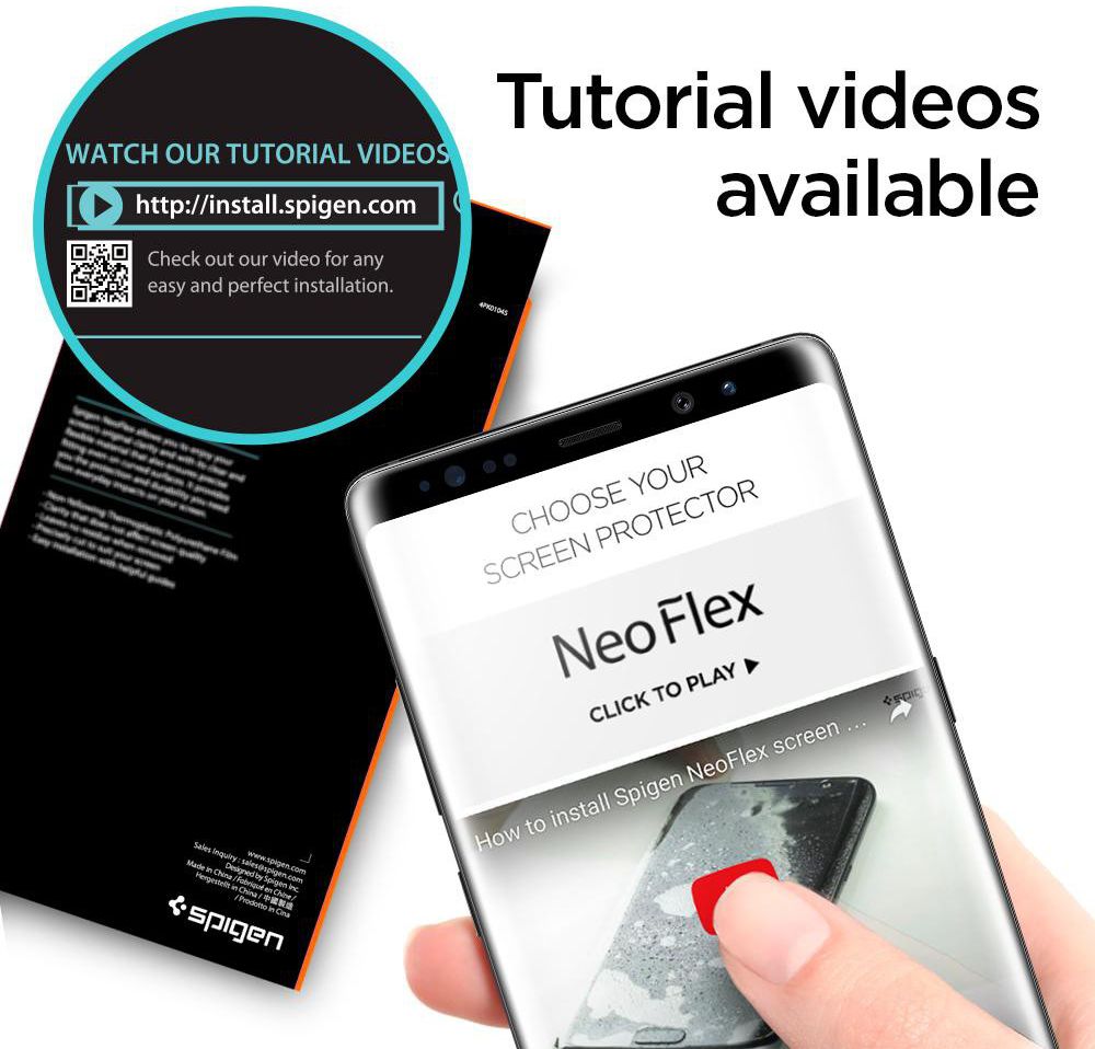 Spigen Neo Flex Samsung Galaxy Note 8 Screen Protector [2 Pack] afbeelding 5