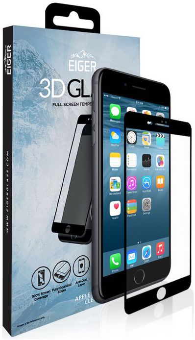 Eiger 3D Tempered Glass Screen Protector Apple iPhone 8/7 Plus afbeelding 1