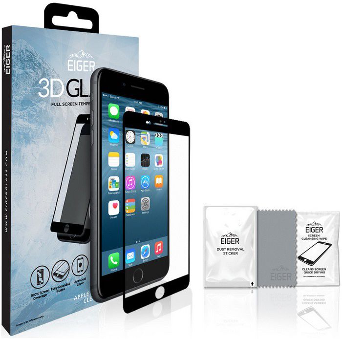 Eiger 3D Tempered Glass Screen Protector Apple iPhone 8/7 Plus afbeelding 5