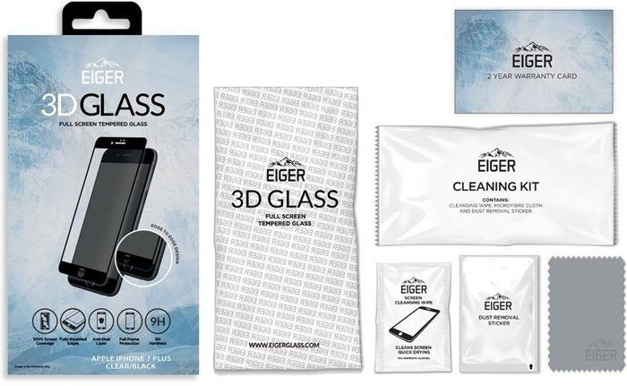 Eiger 3D Tempered Glass Screen Protector Apple iPhone 8/7 Plus afbeelding 6