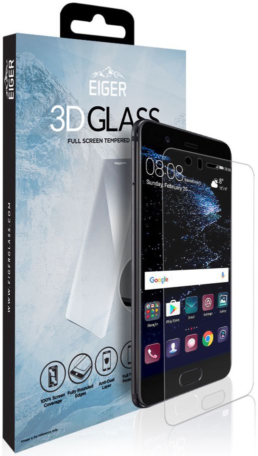 Eiger 3D Tempered Glass Screen Protector Huawei P10 afbeelding 1