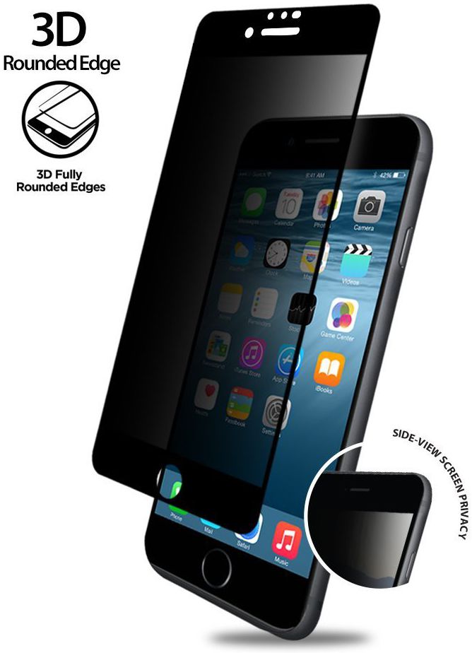 Eiger 3D Privacy Tempered Glass Apple iPhone 6S / 7 / 8 Zwart afbeelding 3