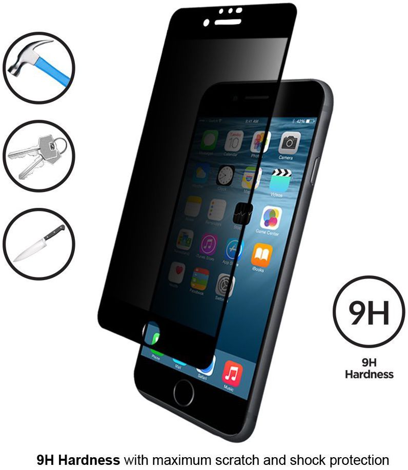 Eiger 3D Privacy Tempered Glass Apple iPhone 6S / 7 / 8 Zwart afbeelding 7