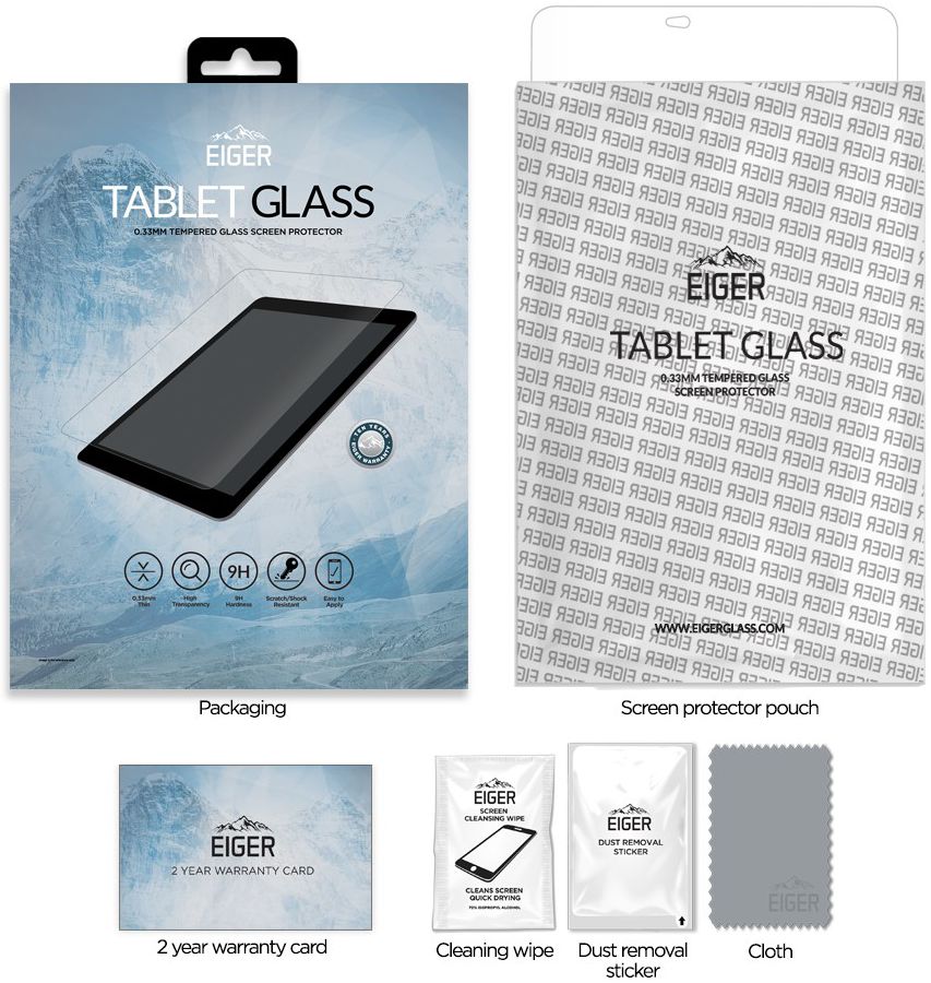 Eiger Tempered Glass Screen Protector Samsung Galaxy Tab S3 afbeelding 8