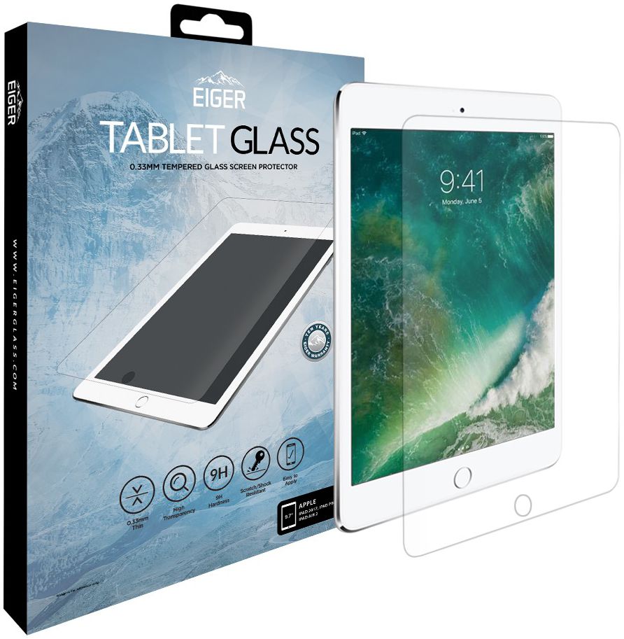 Eiger Tempered Glass Screen Protector Apple iPad Air / Pro 9.7 afbeelding 1