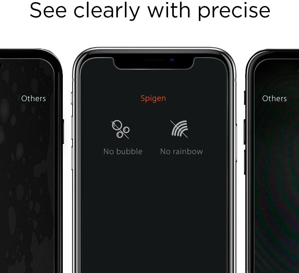 Spigen Apple iPhone X / XS tempered glas screenprotector afbeelding 2