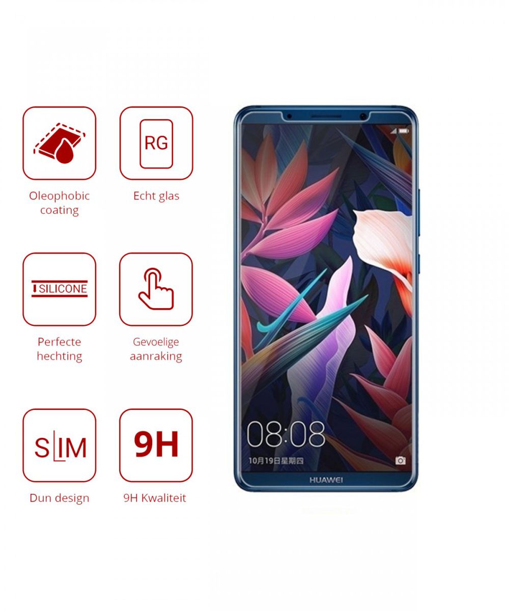 Rosso Huawei Mate 10 Pro Tempered Glass Screen Protector afbeelding 2